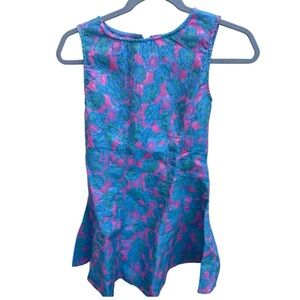 NWT Honey Punch Floral Sleeveless Dress Blue & Pink‎ Size Small